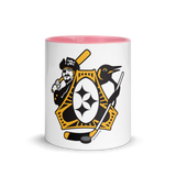 Pittsburgh - Three Rivers Roar Sports Fan Crest - Mug with Color Inside, 11 oz