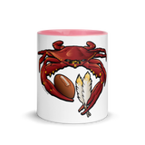 Washington Red Crab Football - Mug with Color Inside, 11 oz